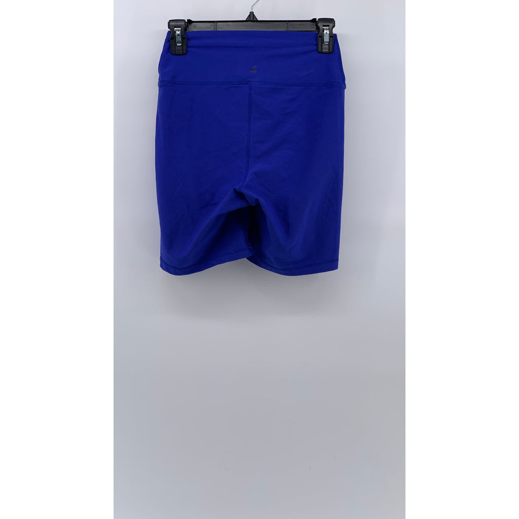 WEWOREWHAT Women's Blue Pull-On Casual High Rise Biker Shorts SZ M