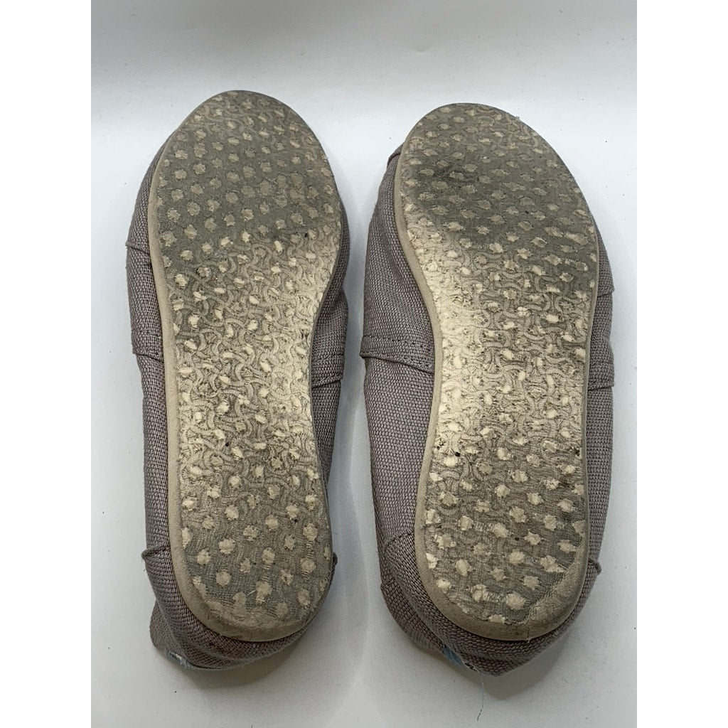 TOMS Women's Gray Classic Slip-On Flats SZ 7