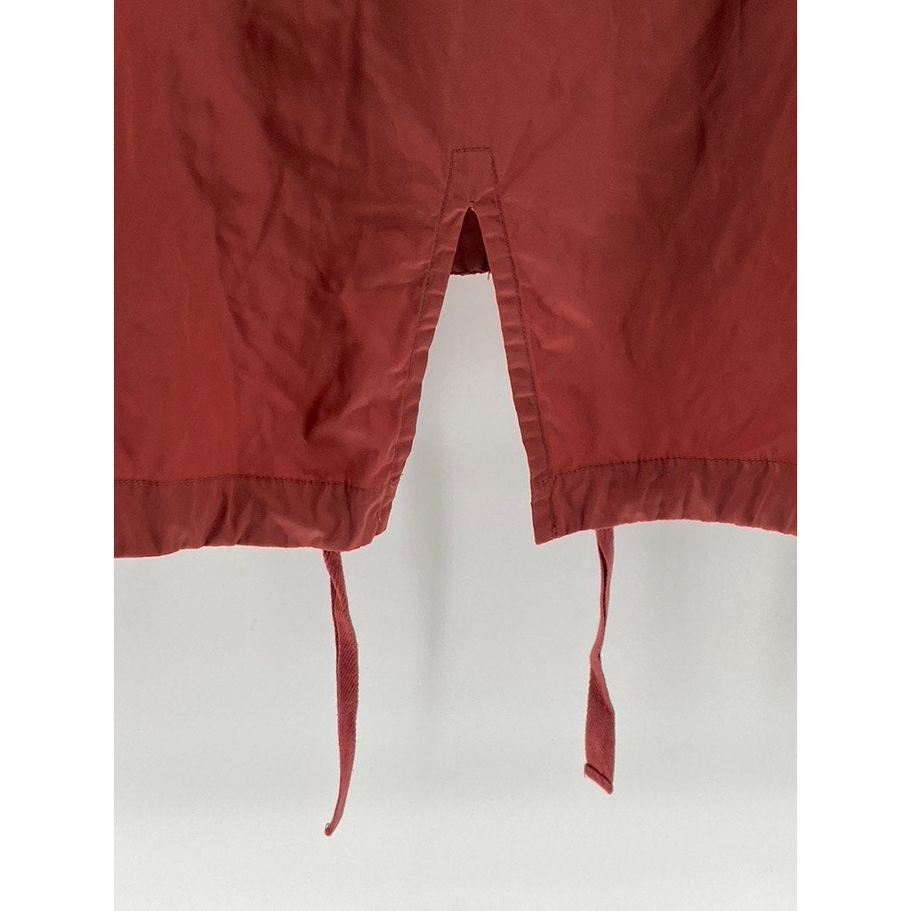 FOREVER 21 Women’s Red Full-Up Drawstring Hem Hooded Jacket SZ S