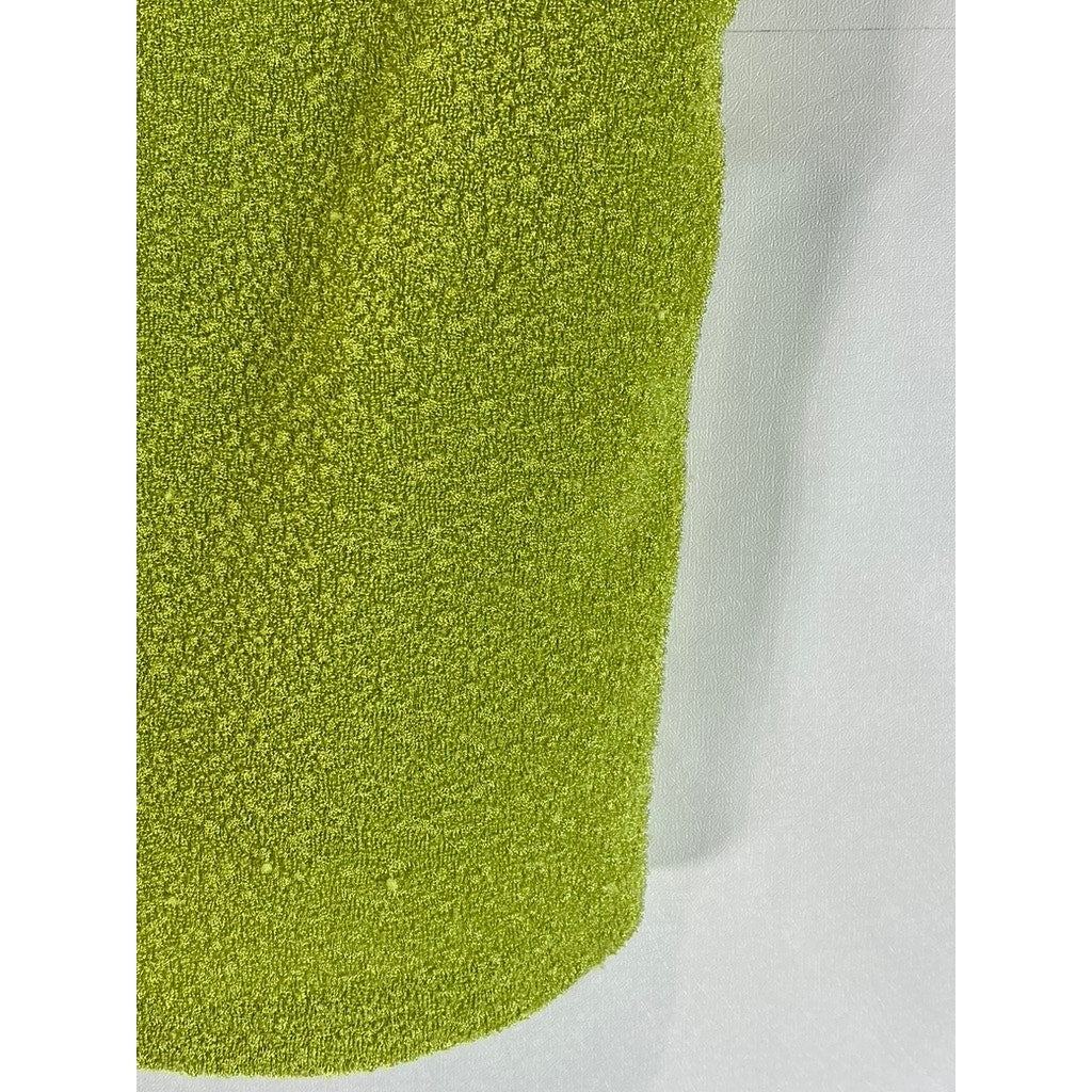 URBAN OUTFITTERS Women's Green Terry Ruched Spaghetti Strap Tank Top SZ S