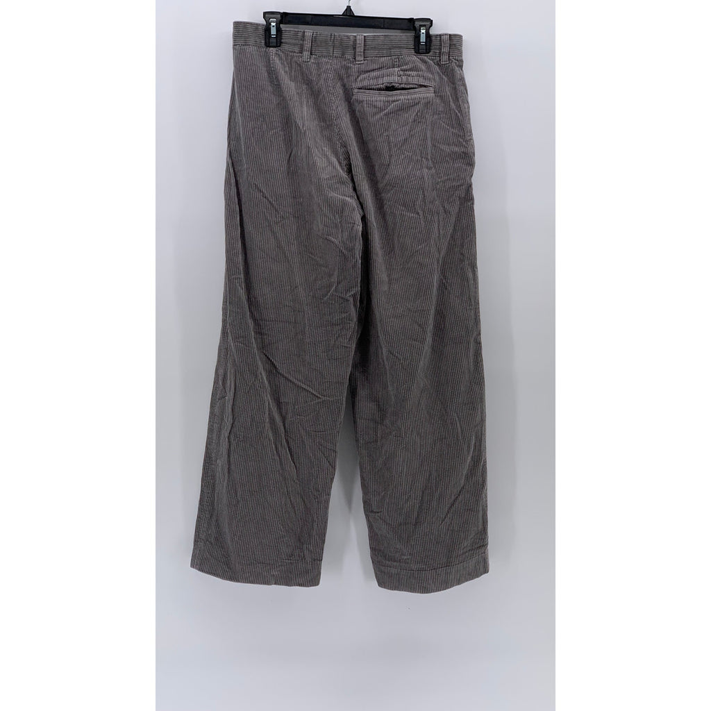COS Men's Gray Corduroy Relaxed Fit Straight-Leg Casual Pant SZ 34R