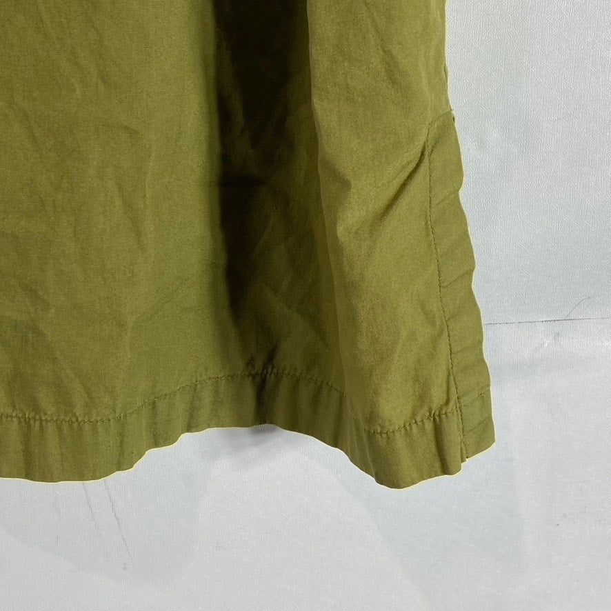 PINEAPPLE MOON Men's Vintage Olive Green Hawaiian Button Down Short SLeeve SZ M