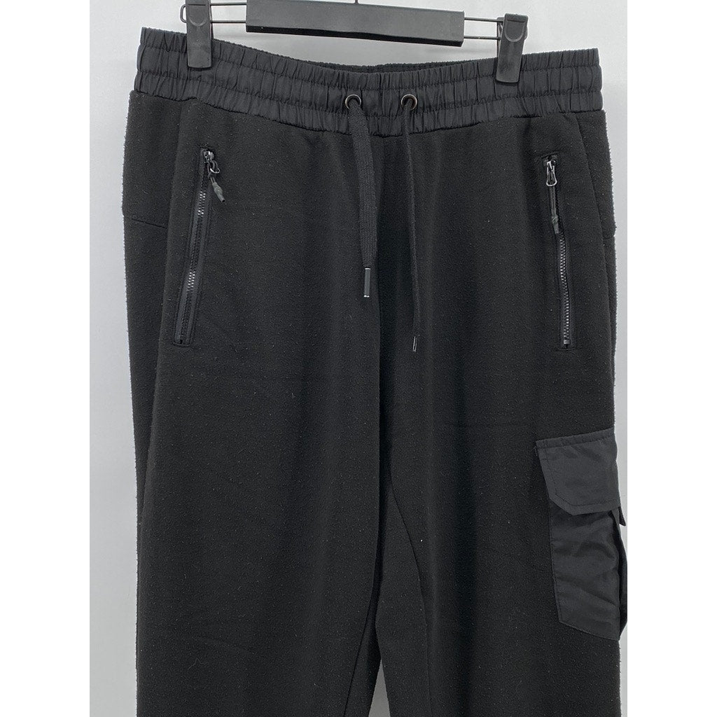 RBX ACTIVE Men's Black Drawstring Pull-On Casual Jogger Sweatpants SZ M