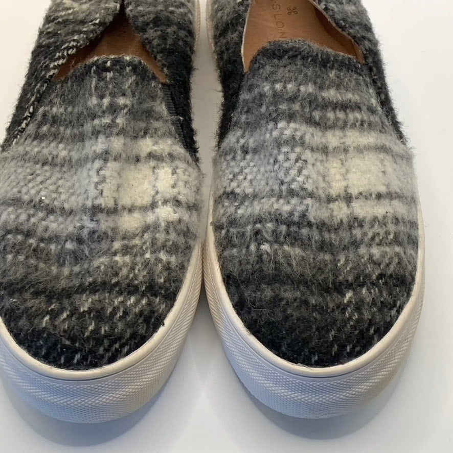 CASLON Women's Black/White Knit Slip-on Platform Sneakers SZ 7.5