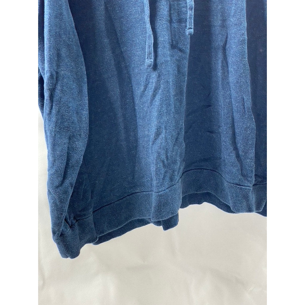 H&M L.O.G.G Men's Navy Long Sleeve Lightweight Hooded Shirt SZ L