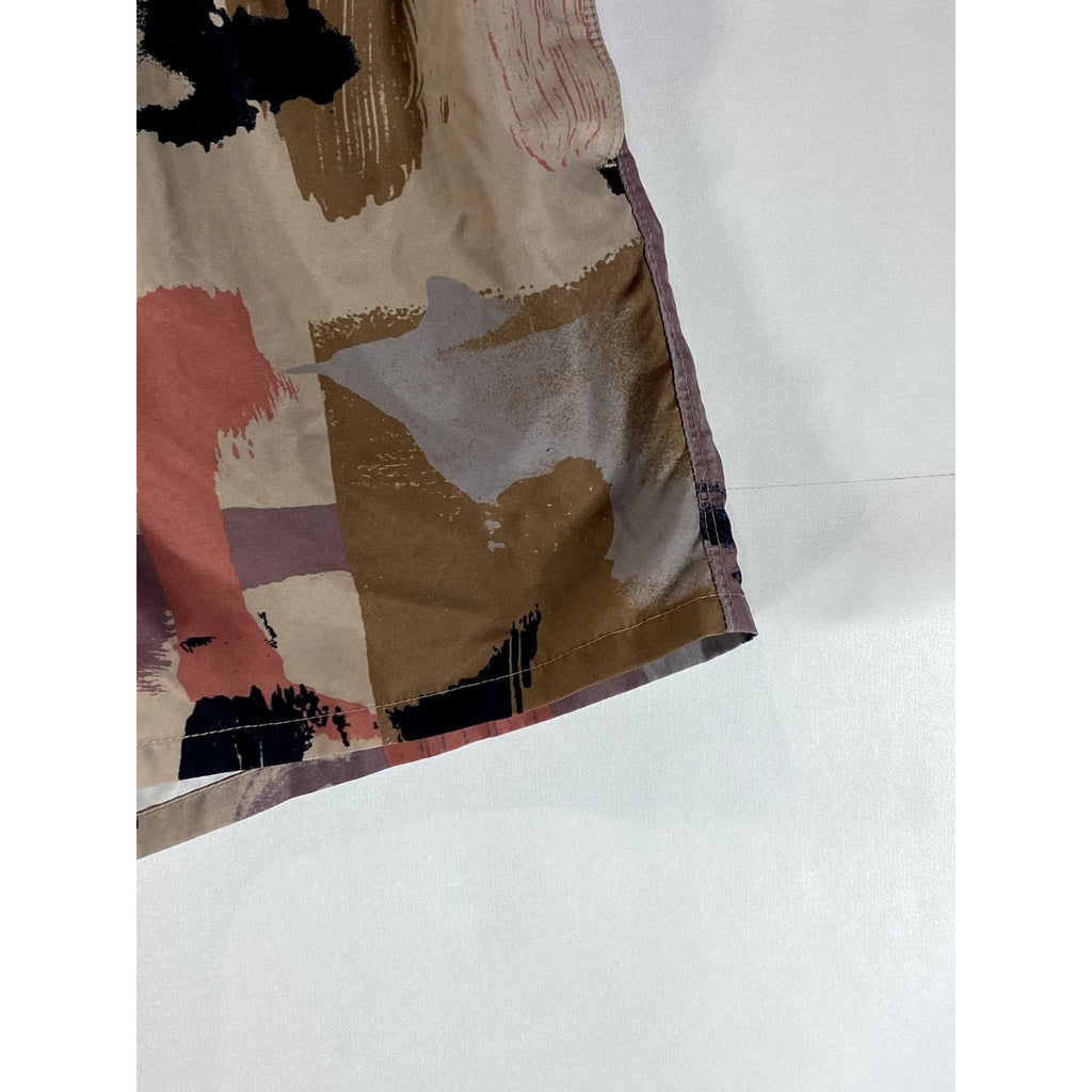 ASOS Men's Brown Printed Drawstring Pull-On Shorts SZ L