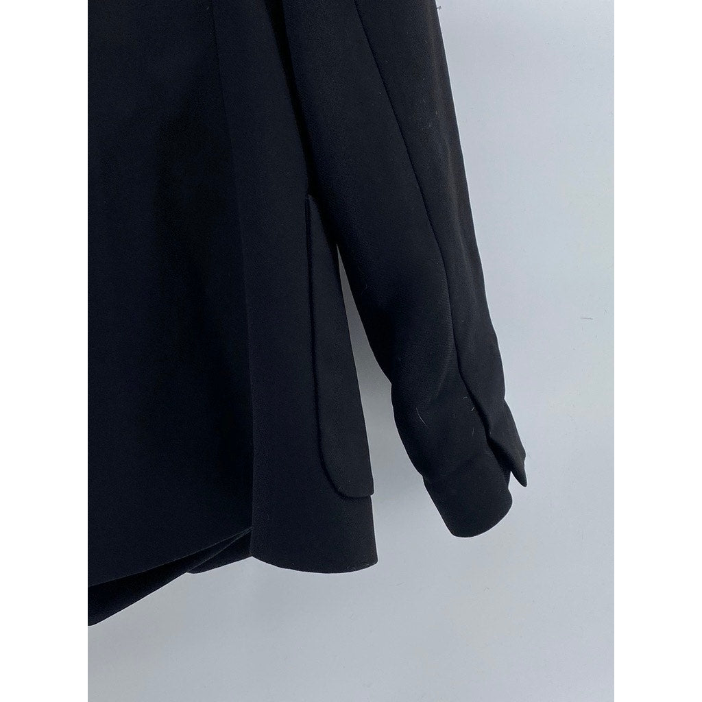 CLUB MONACO Women's Black Layered Single-Button Regular-Fit Blazer SZ 0
