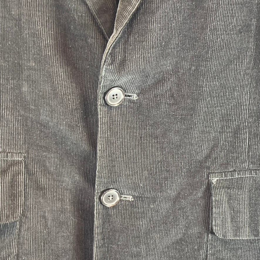 LUCKY BRAND Men's Black Corduroy Vintage Inspired Two-Button Blazer SZ 2XL