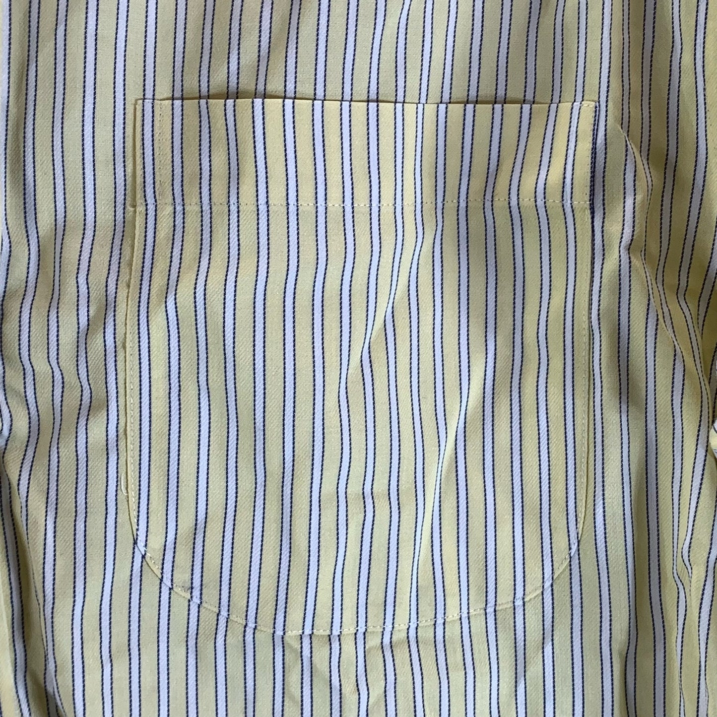 BROOKS BROTHERS 346 Men's Yellow Striped No-Iron Original Button-Up Shirt SZ S