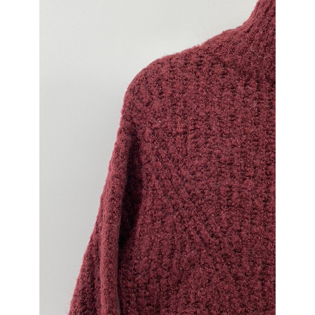 FRENCH CONNECTION Women's Burgundy Knit Pullover Turtleneck Sweater SZ XS
