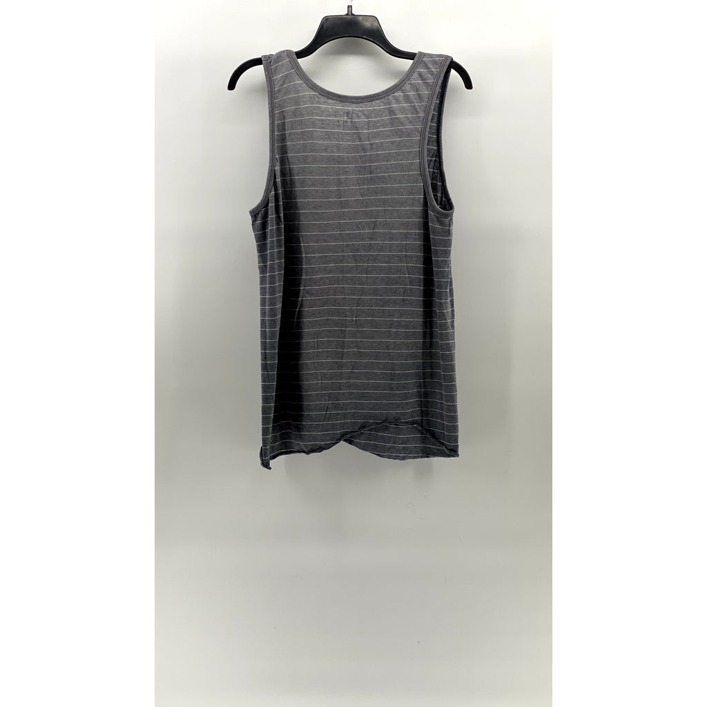 B2 Women's Blue Striped Scoop-Neck Sleeveless Tank Top SZ M
