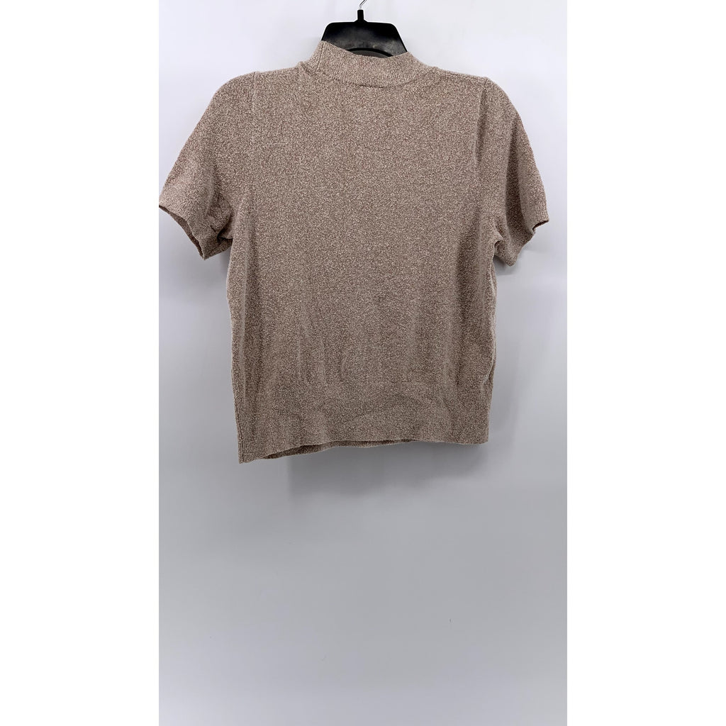 ANN TAYLOR FACTORY Women's Beige Knit Cotton-Blend Sweater Top SZ M