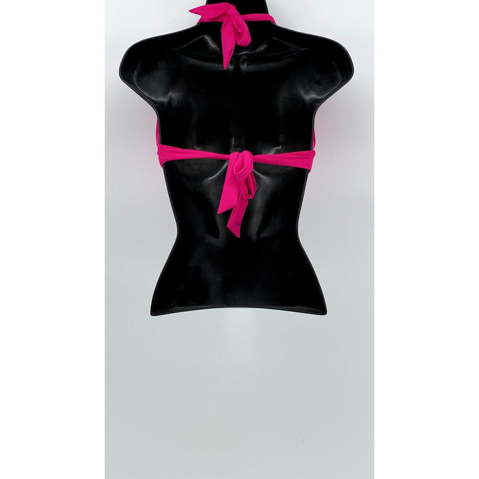 UNBRANDED Women's Fuchsia O-Ring Halter Swim Top SZ OS