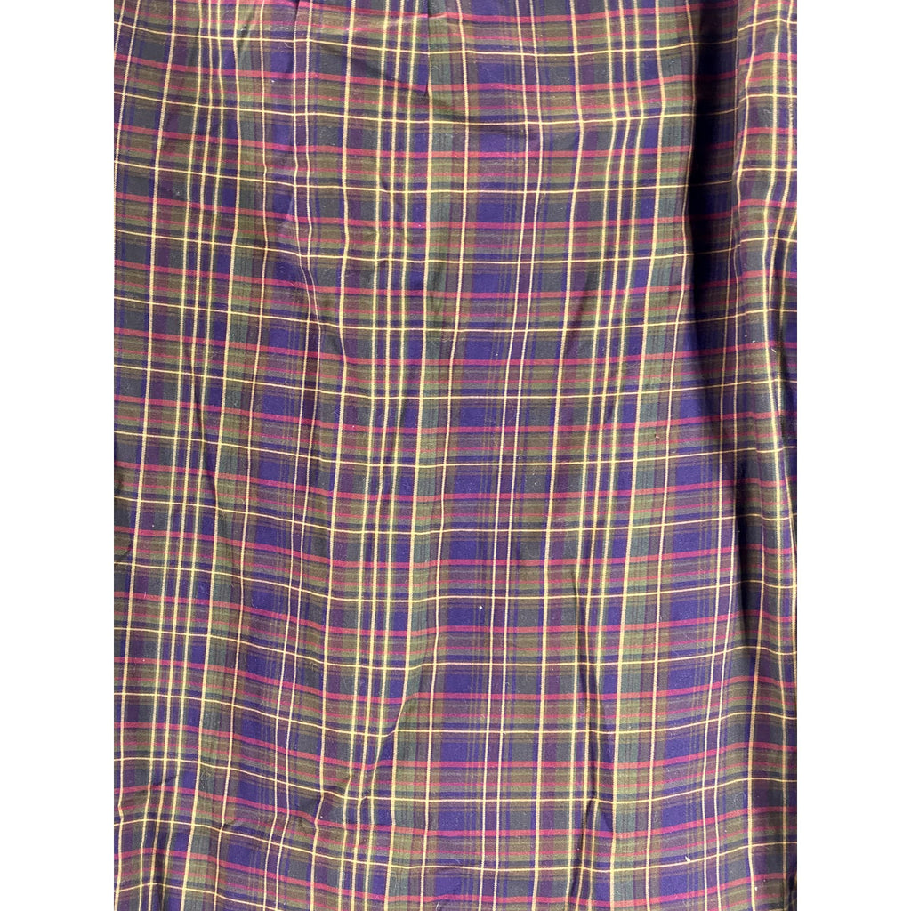 RALPH LAUREN Men's Purple/Green Plaid Button-Up Long Sleeve Shirt SZ M