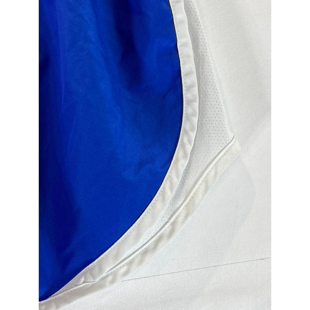 NIKE Women's Blue/White Dry Tempo Pull-On Running Shorts SZ S