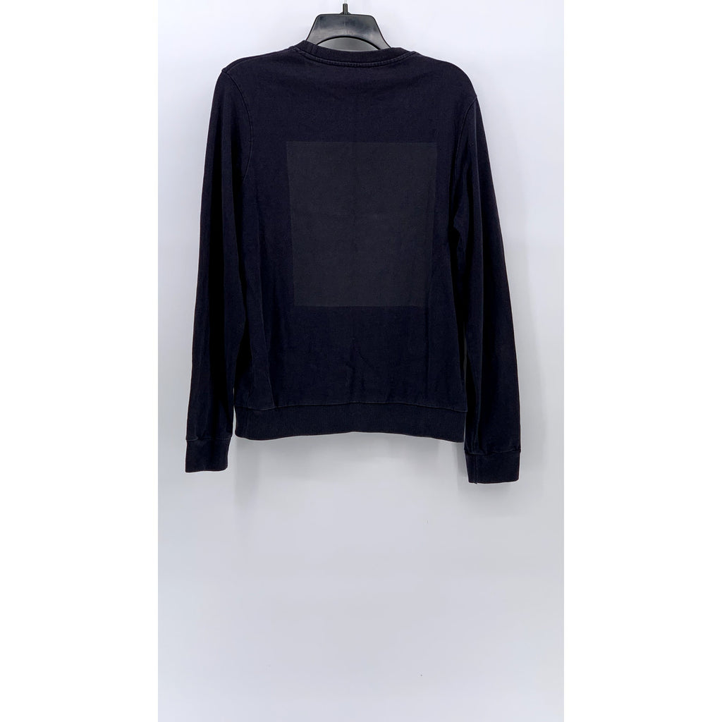 COS Men's Blue Square Graphic Crewneck Long Sleeve Knit Casual Sweatshirt SZ S