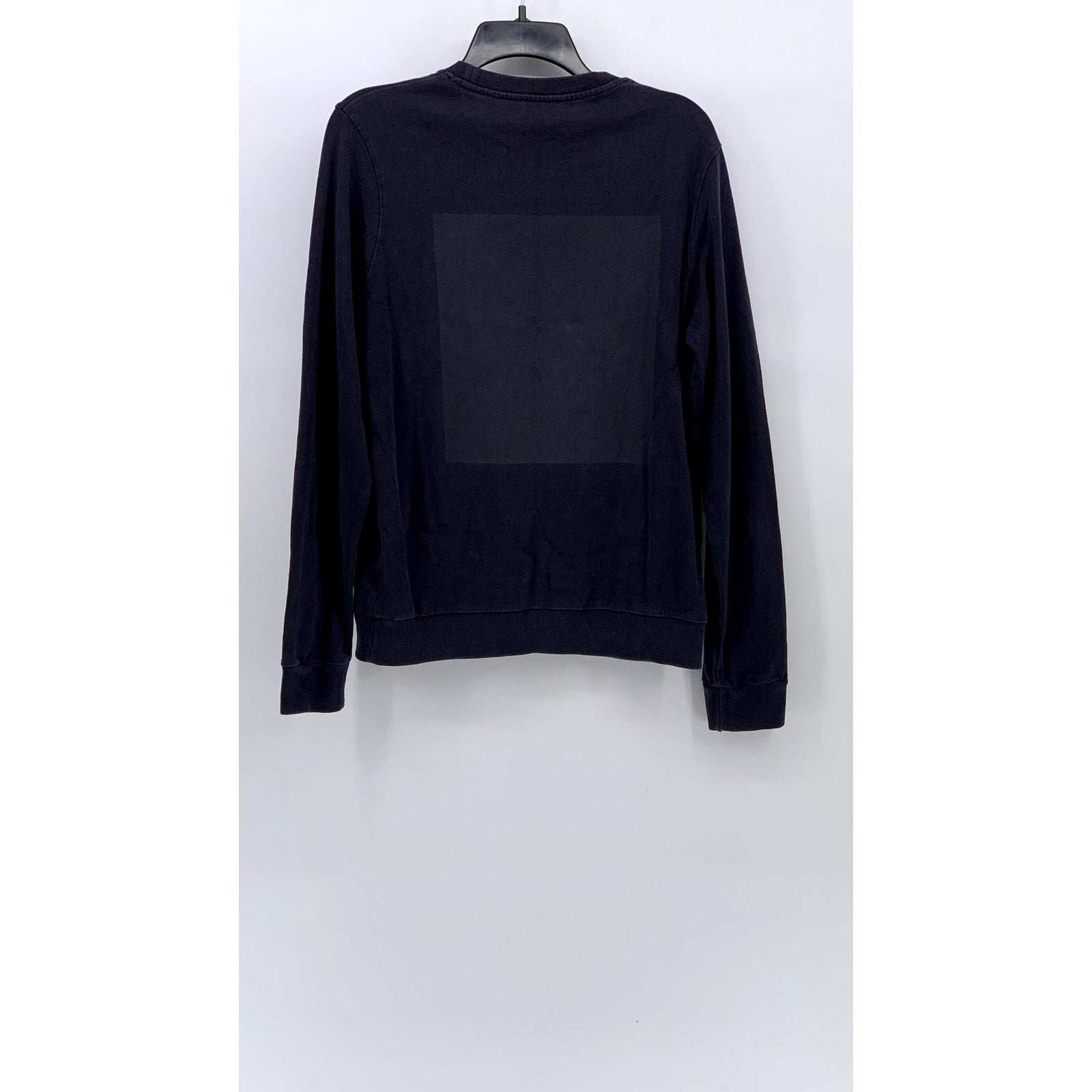 COS Men's Blue Square Graphic Crewneck Long Sleeve Knit Casual Sweatshirt SZ S