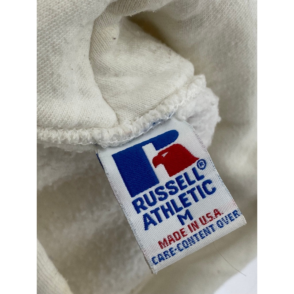 RUSSELL ATHLETIC Unisex Adult White-Blue St. Louis Logo Pullover Hoodie SZ M
