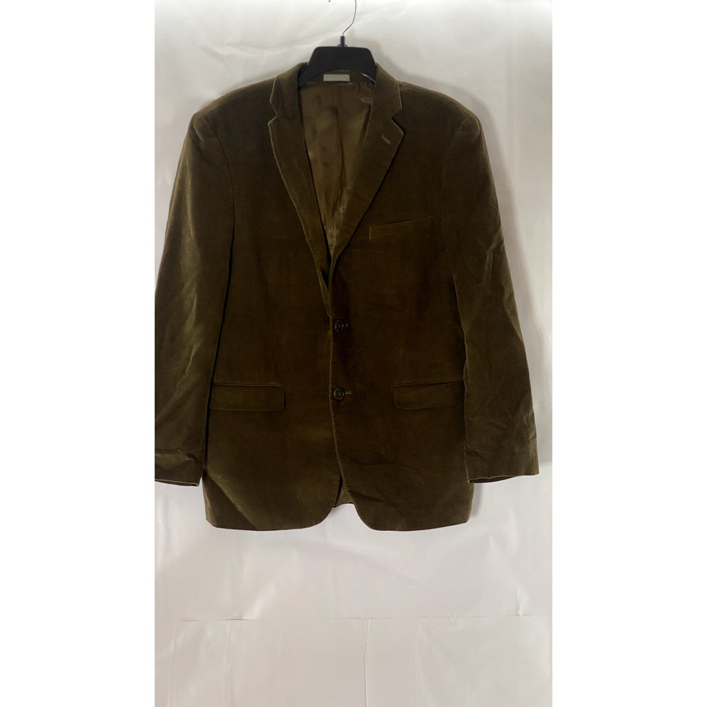 ARCHITECT Men's Dark Brown Corduroy Two-Button Notch Lape Blazer SZ 40R