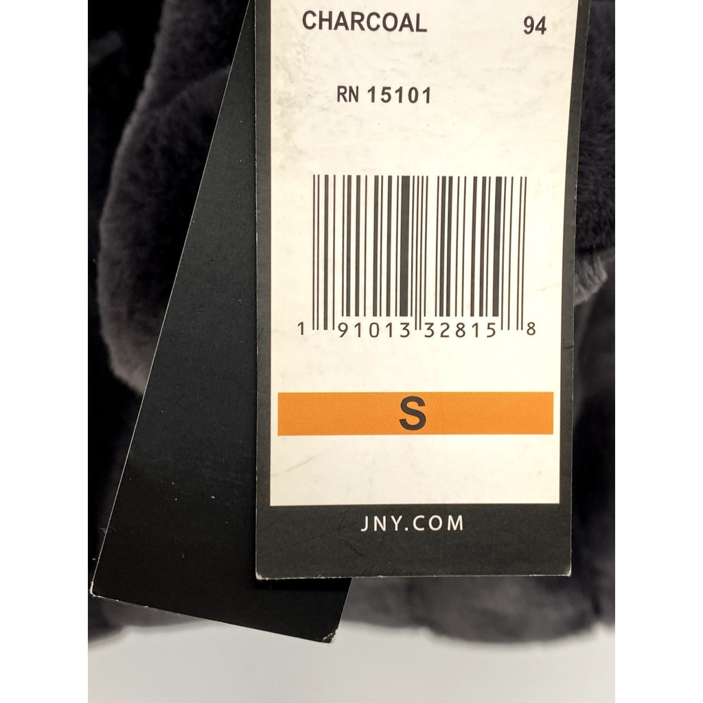JONES NEW YORK Women's Gray Faux Fur Open Front Coat SZ S