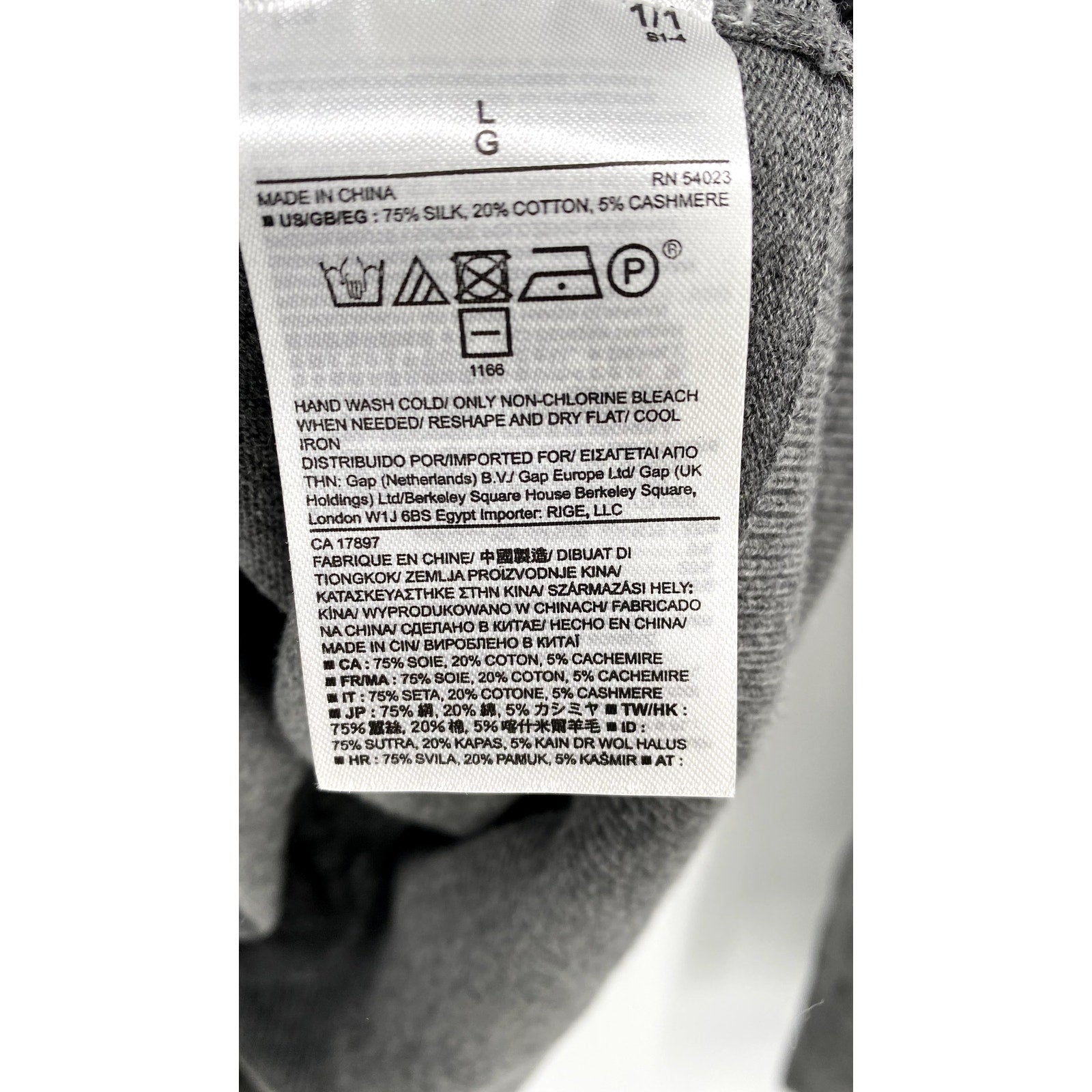 BANANA REPUBLIC Women's Gray V-Neck Sweater SZ L