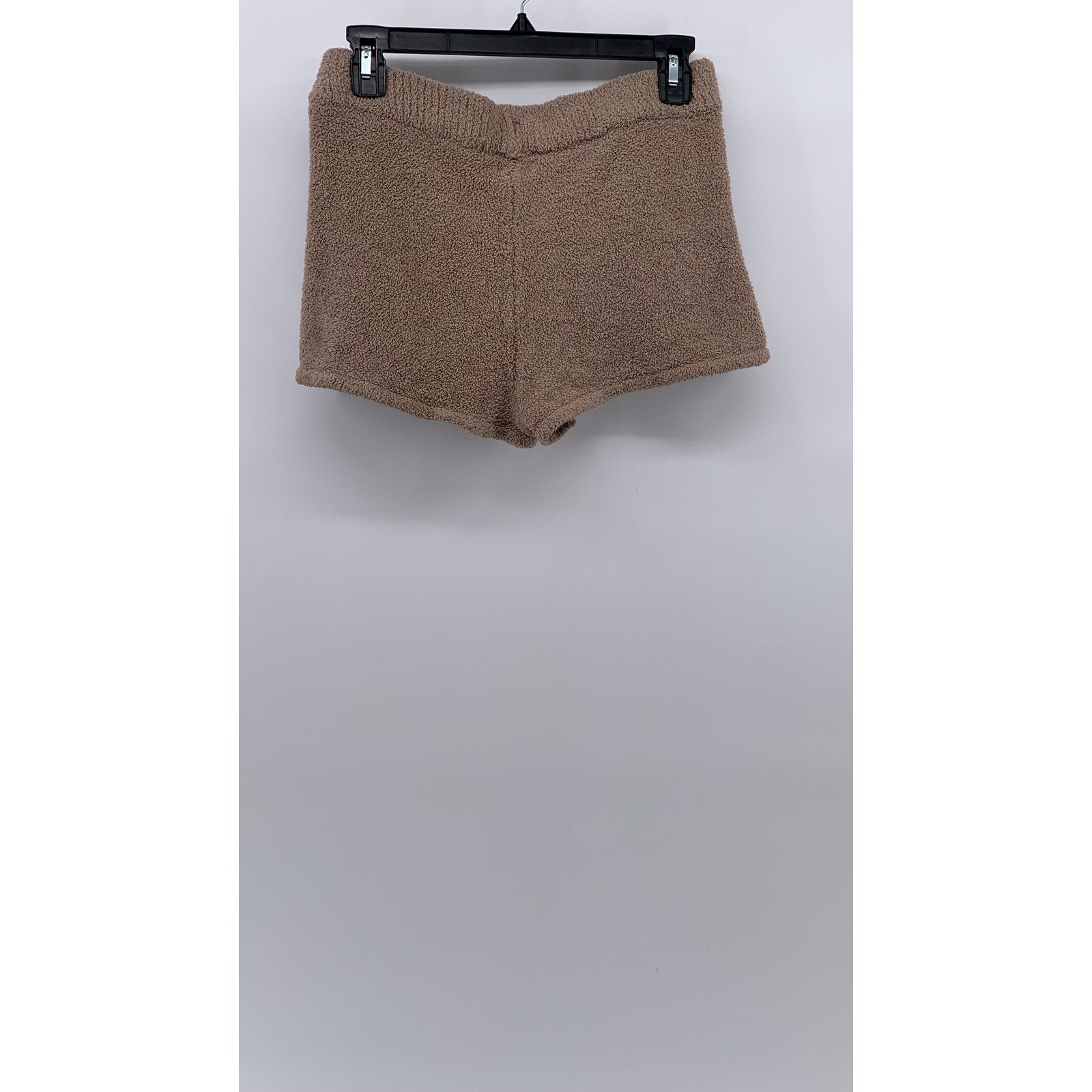 FOREVER 21 Women's Brown Teddy Cozy Pull-On Shorts SZ L