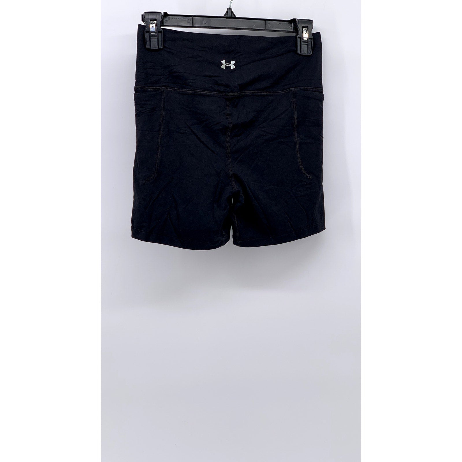 UNDER ARMOUR Women's Black High-Rise Bike Shorts SZ S