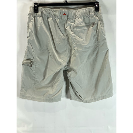 SIMMS FISHING PRODUCTS Men's Beige Elasticized Waist Button Shorts SZ XL