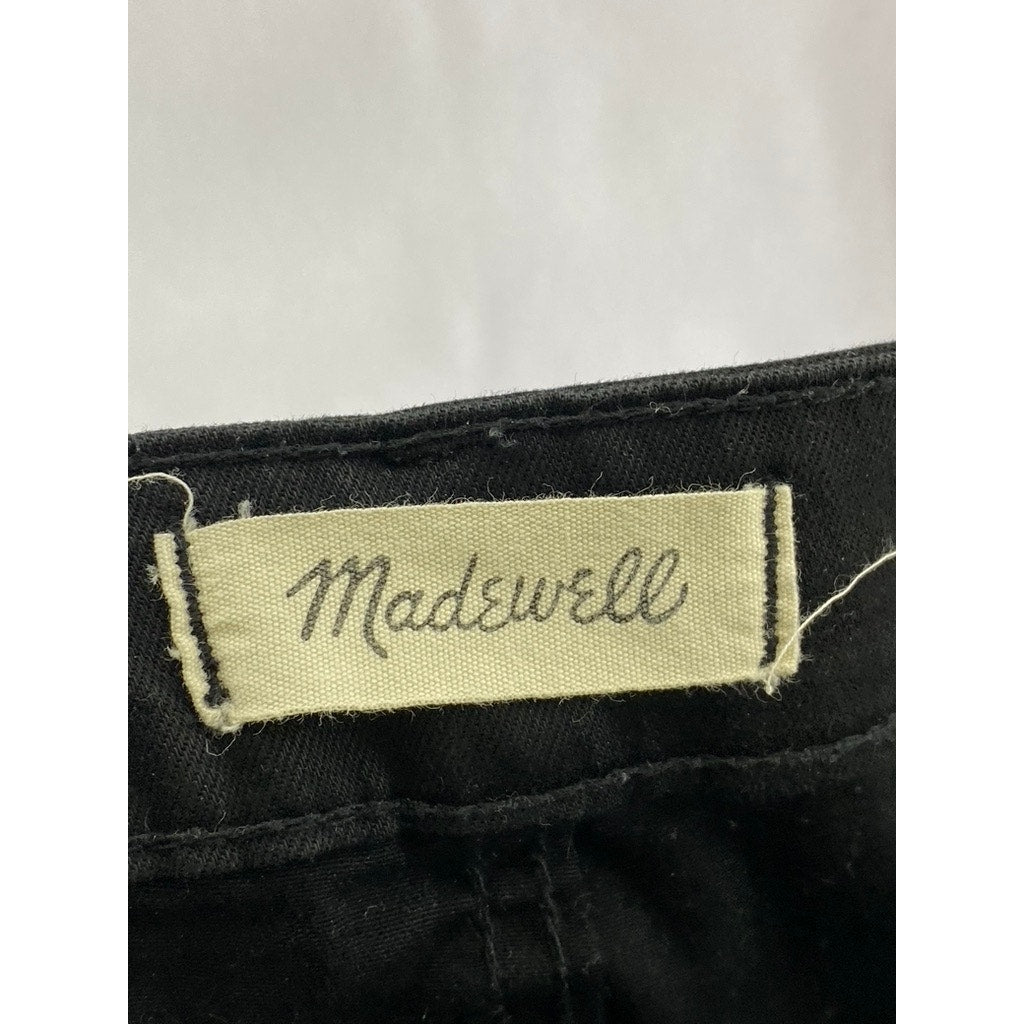 MADEWELL Women's Black Solid Denim Curvy High-Rise Skinny Jeans SZ 26