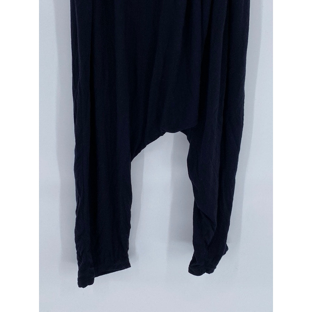 FREE PEOPLE INTIMATELY Women's Black Solid V-Neck Cutout Back Jumpsuit SZ S