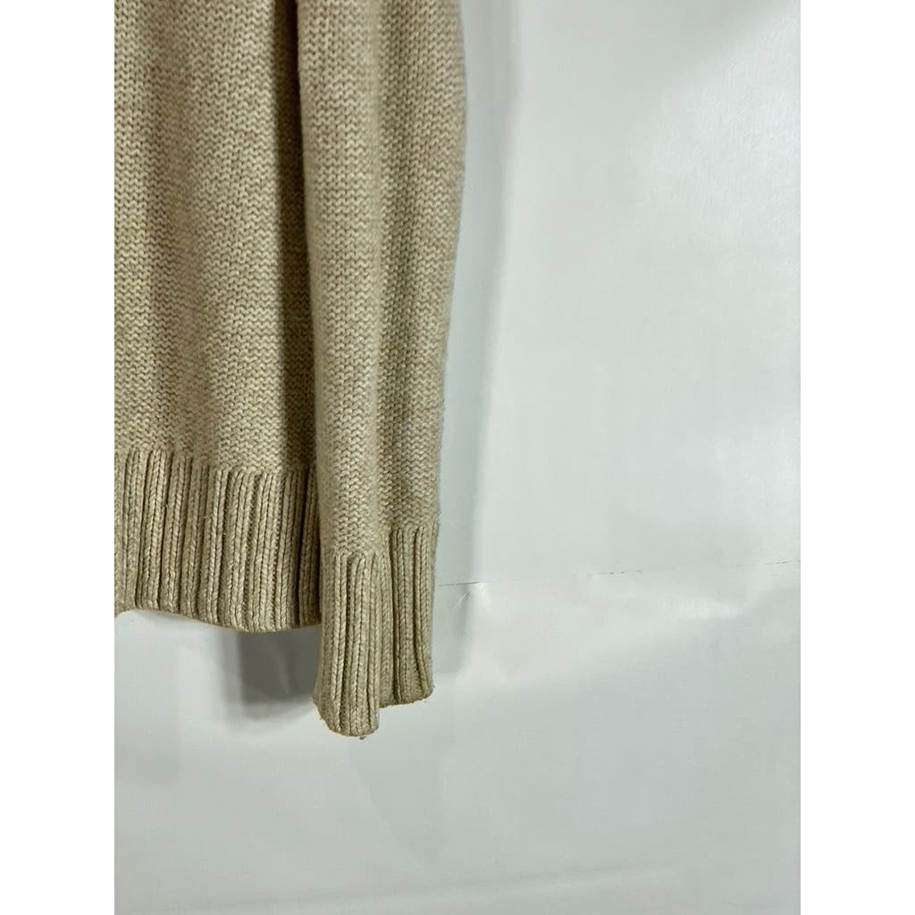 GUIDE SERIES Women's Beige Button Down Ribbed Hooded Sweater SZ 1X