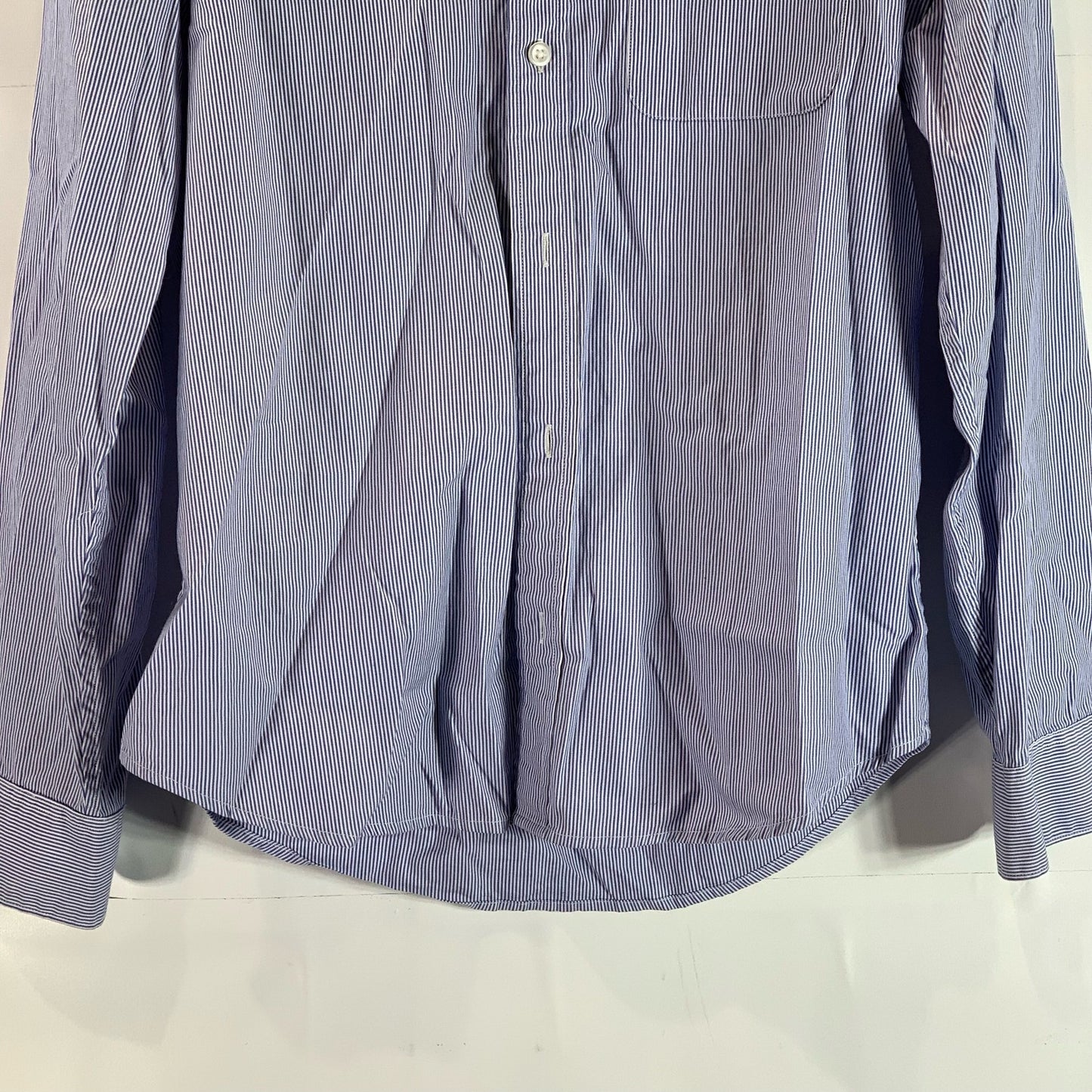 EVERLANE Men's Blue Striped Button-Up Long Sleeve Shirt SZ M