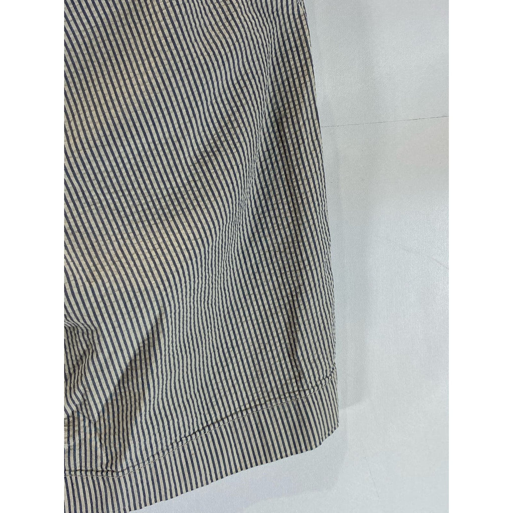 J.CREW CLUB Men's Gray Seersucker Regular-Fit 11" Chino Shorts SZ 35