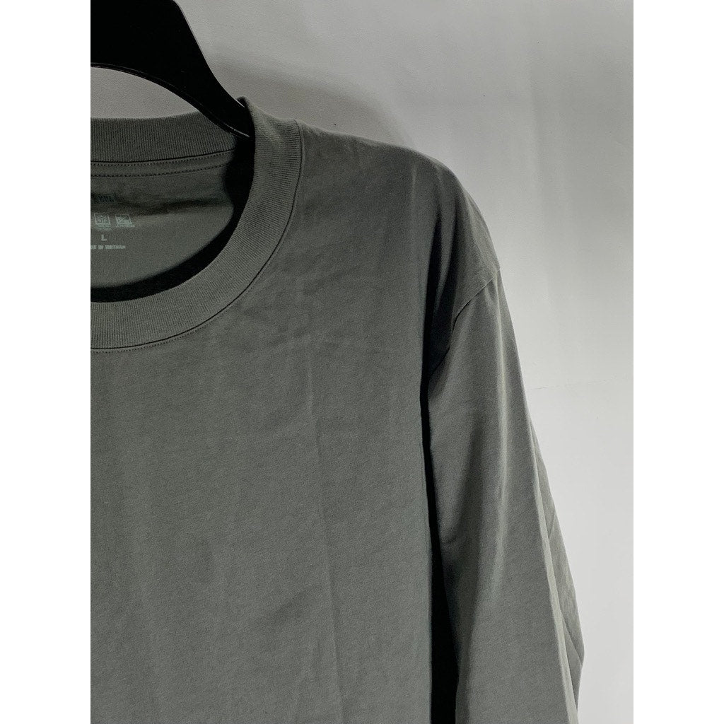 UNIQLO Men's Dark Gray Crewneck Airism Long Sleeve T-Shirt SZ L