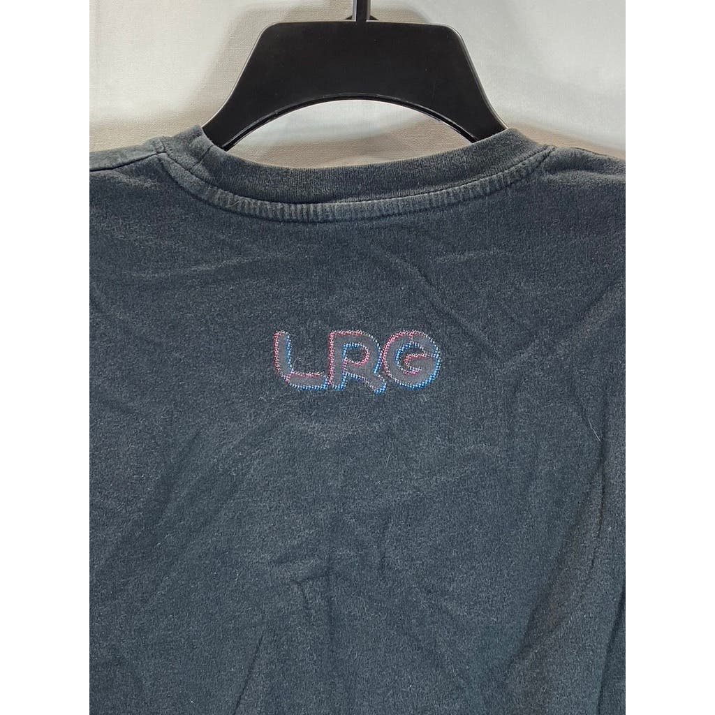 LRG Men's Black Cotton Crewneck Graphic Short Sleeve T-Shirt SZ L