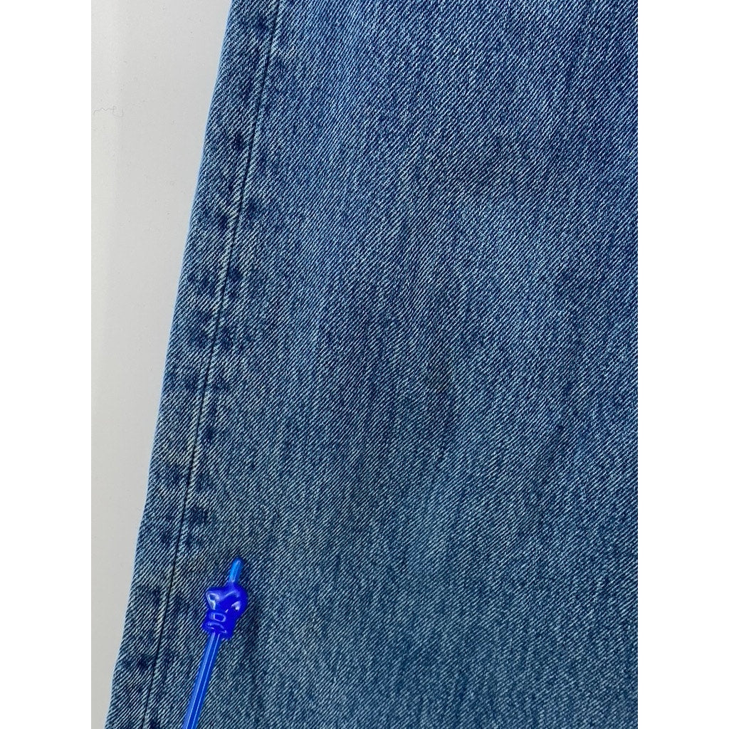 LEVI'S Men's Medium Blue Denim 501 Straight-Leg Button-Fly Jeans SZ 36X29