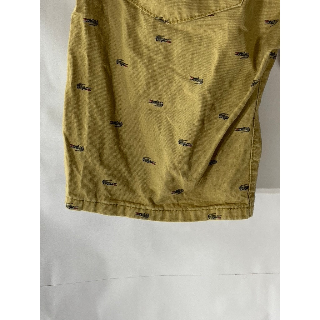 JEANS FASHION Men's Tan Alligator Print Chino Shorts SZ 34