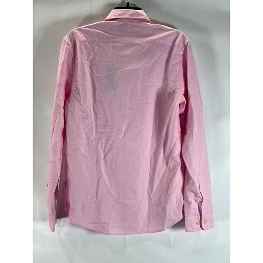 PAUL SMITH Jeans Men's Pink Tailored-Fit Button-Up Long Sleeve Shirt SZ S