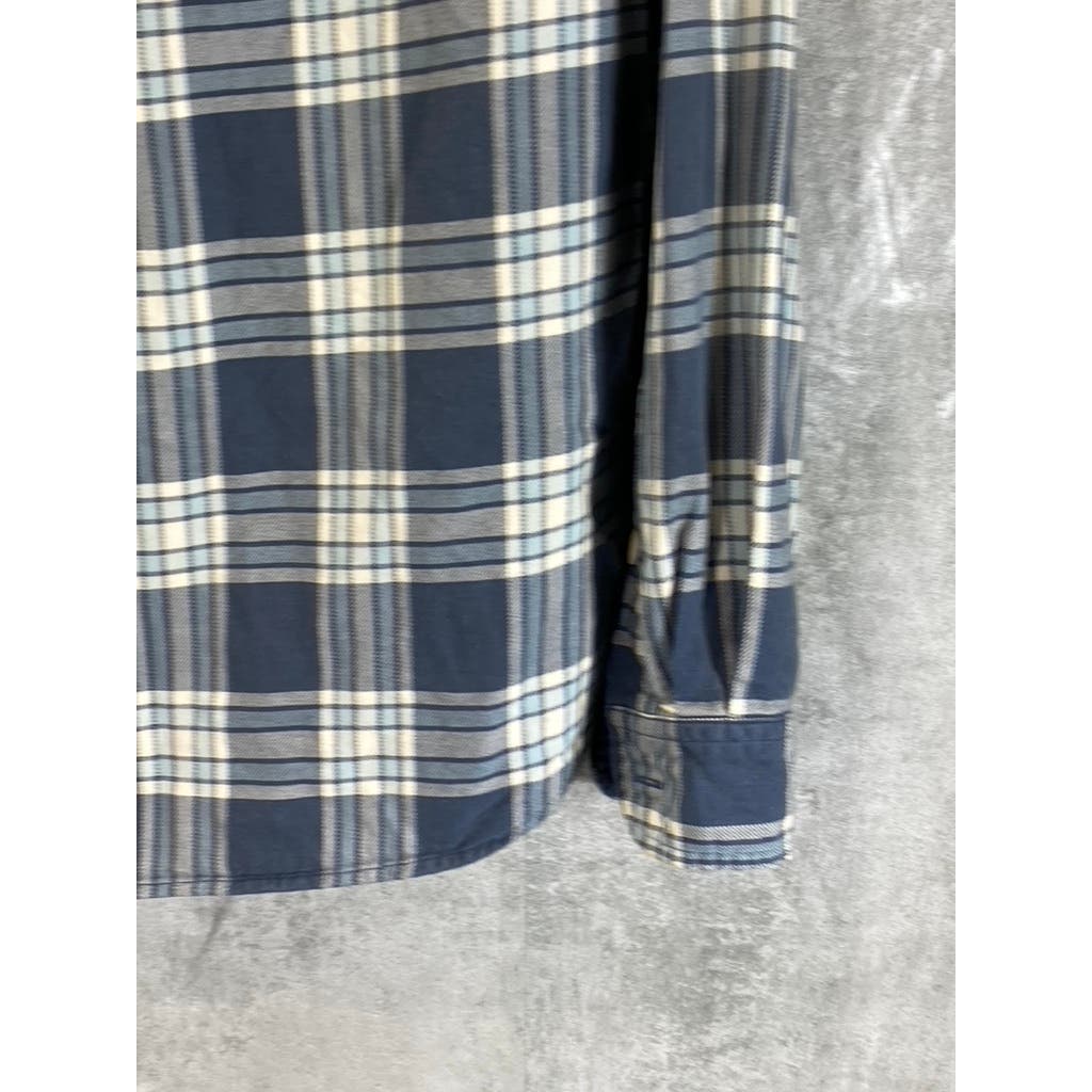 J.CREW Men's Navy Cotton Flannel Button-Up Long Sleeve Shirt SZ S