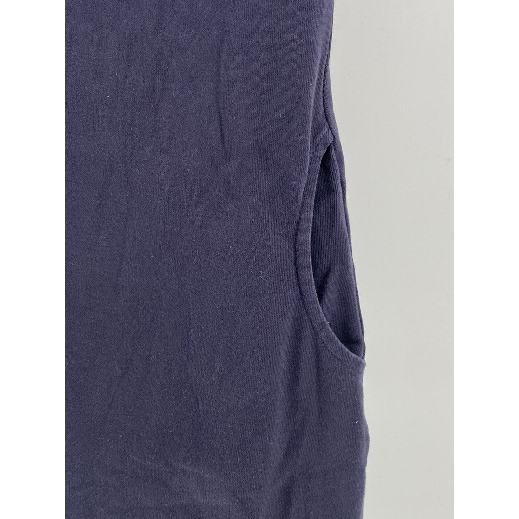 JULIA Women's Blue Star Studded Distressed Short Sleeve Crewneck Mini Dress SZ S
