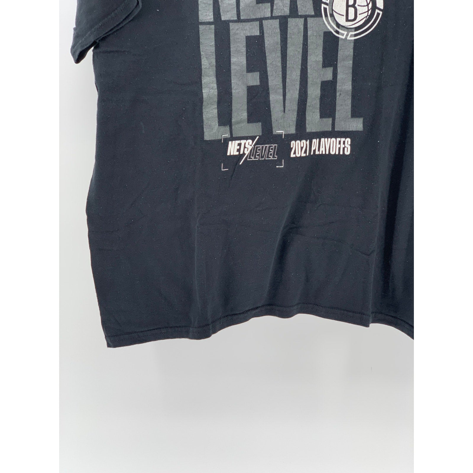 GILDAN Mne's  Black Crewneck Next Level Nets Playoff Short Sleeve T-Shirt SZ XL