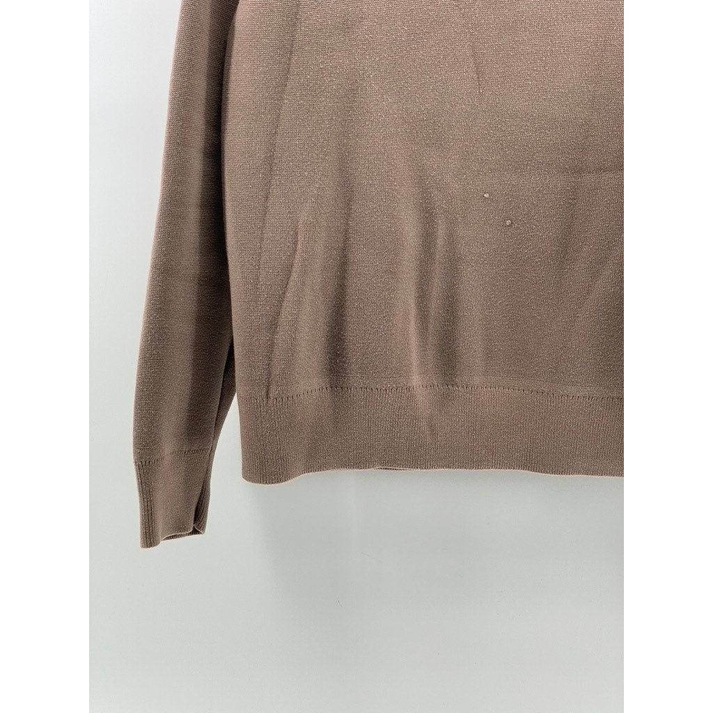 UNIQLO Men's Light Brown Crewneck Long Sleeve Pullover Knit Sweater SZ XS