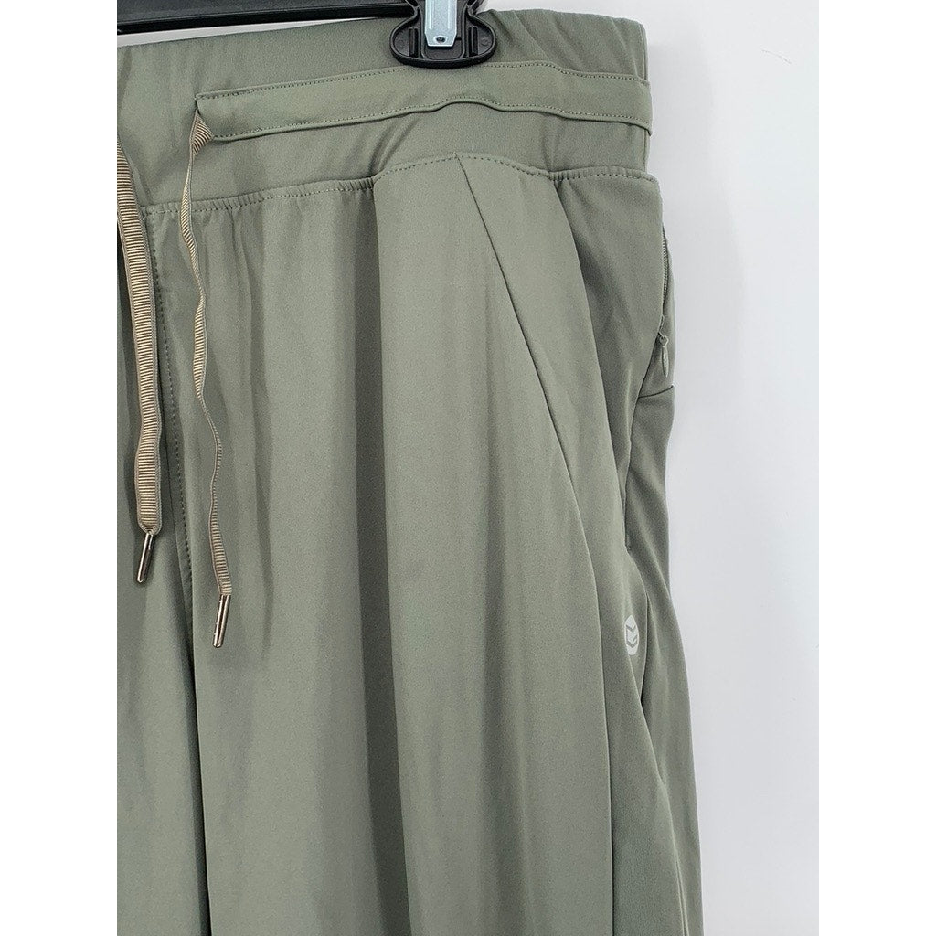 G-FORM Women's Olive Green Drawstring Jogger Pants SZ XL