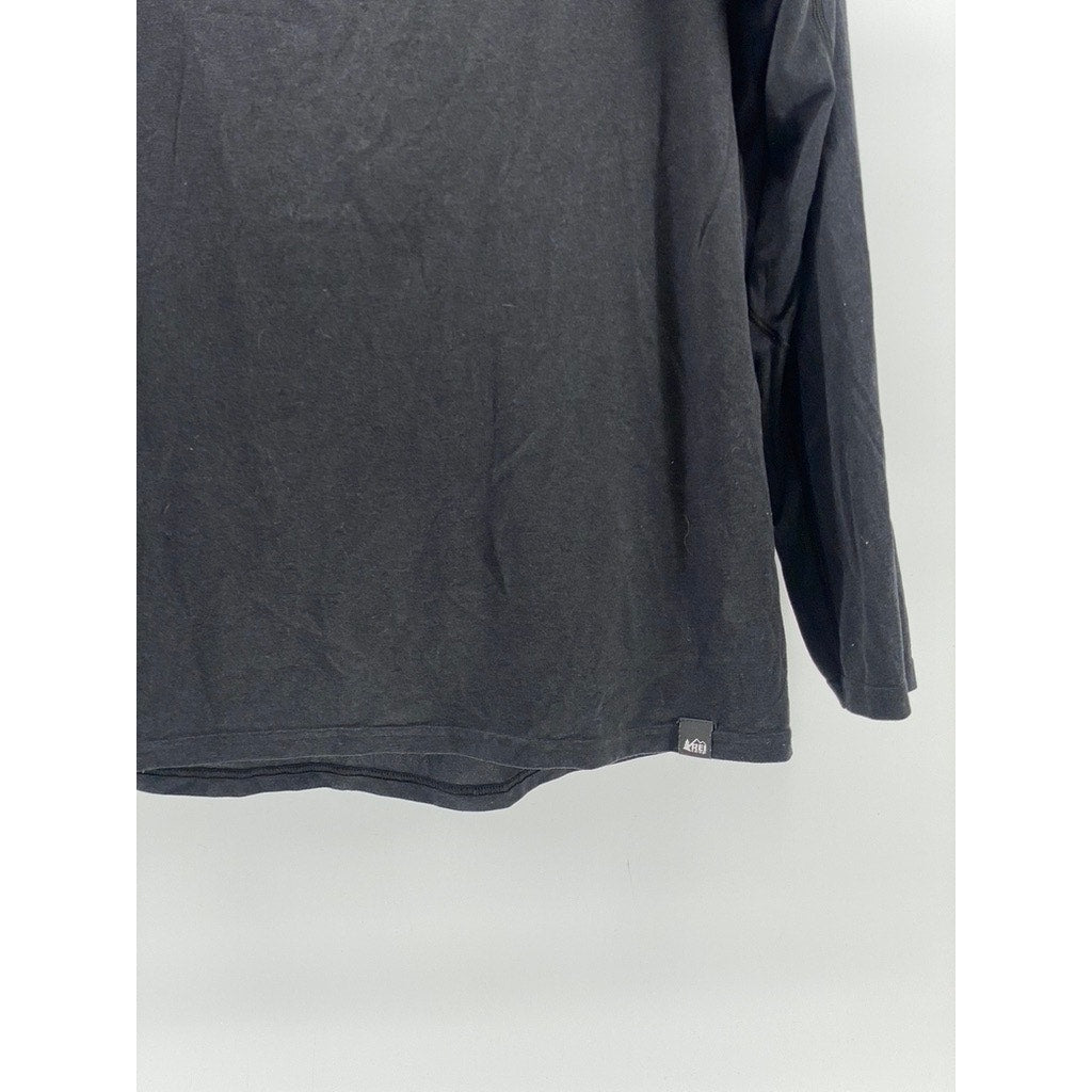 REI CO.OP Men's Charcoal Gray Crewneck Long Sleeve Active T-Shirt SZ M