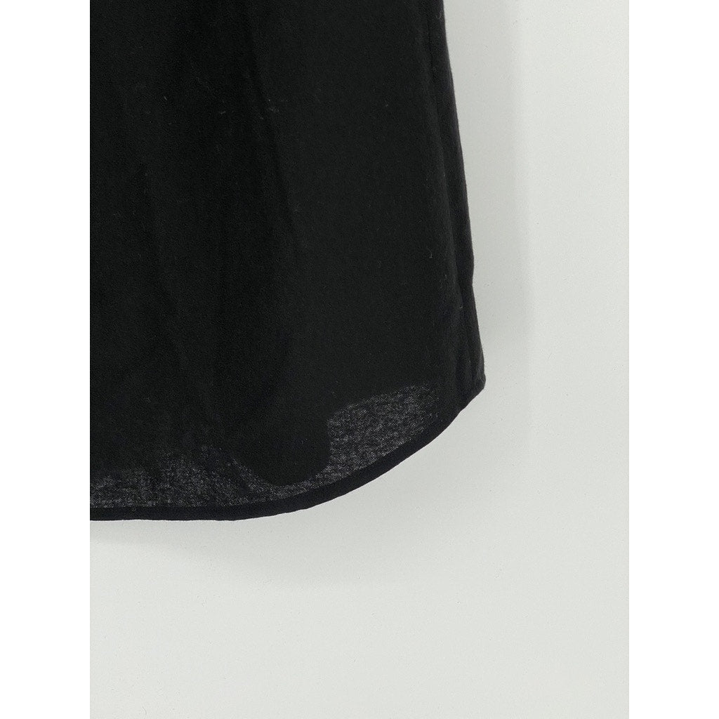 HARFORD Women's Black Wool Button-Up Long Sleeve Long Coat SZ 3