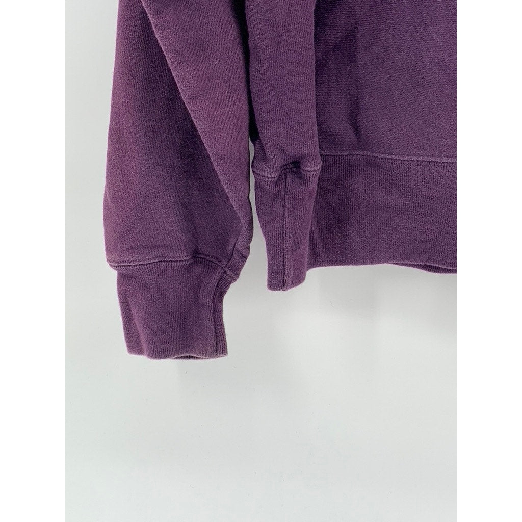 CHAMPION Men's Purple Embroidered Logo Reverse Weave Casual Cotton Hoodie SZ M