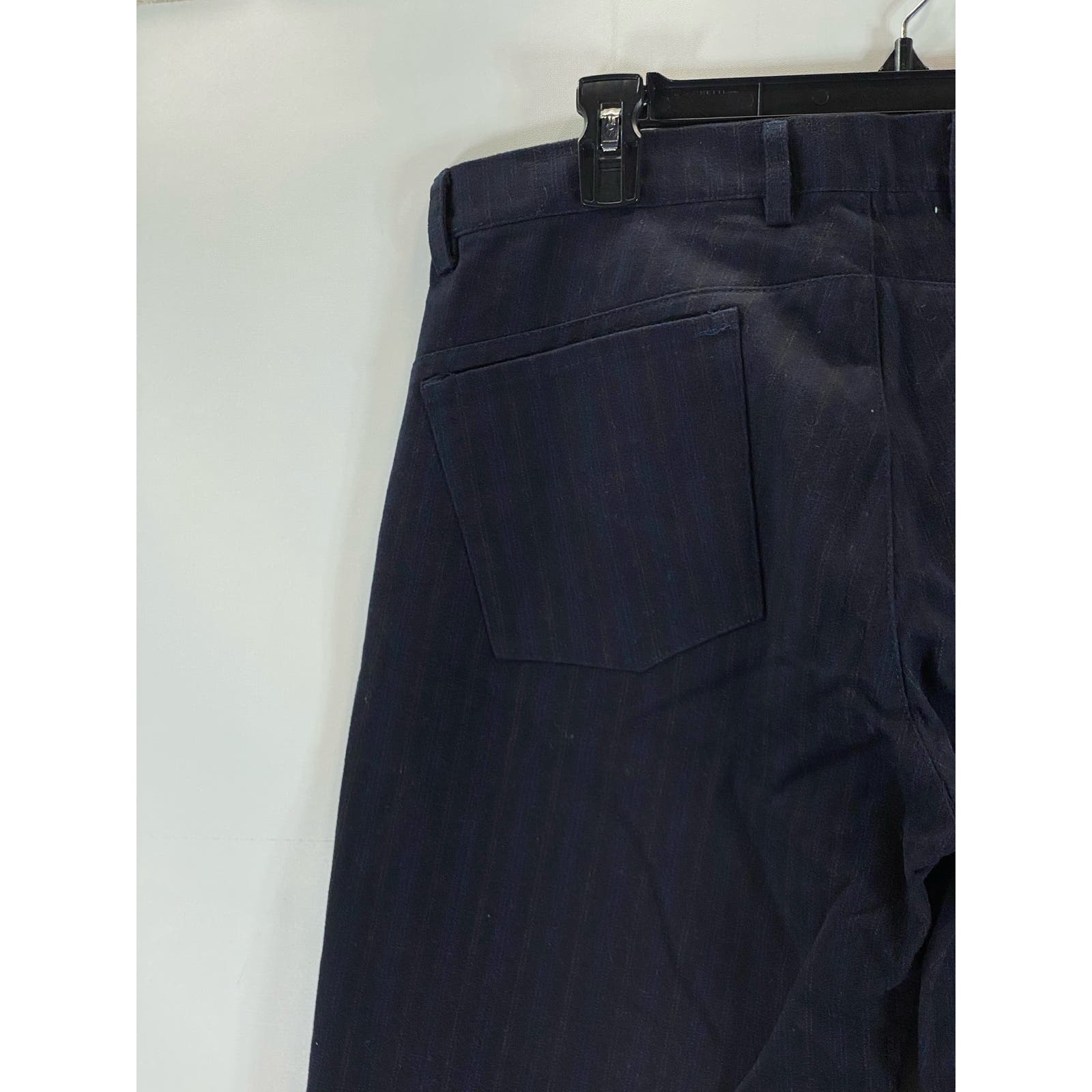 JCM JEY COLE MAN Men's Blue Striped Slim Straight-Leg Pant SZ 34X34