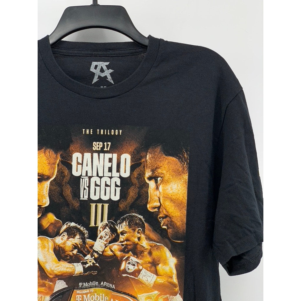 Unisex Black Canelo VS. GGG The Trilogy Graphic T-Shirt SZ M