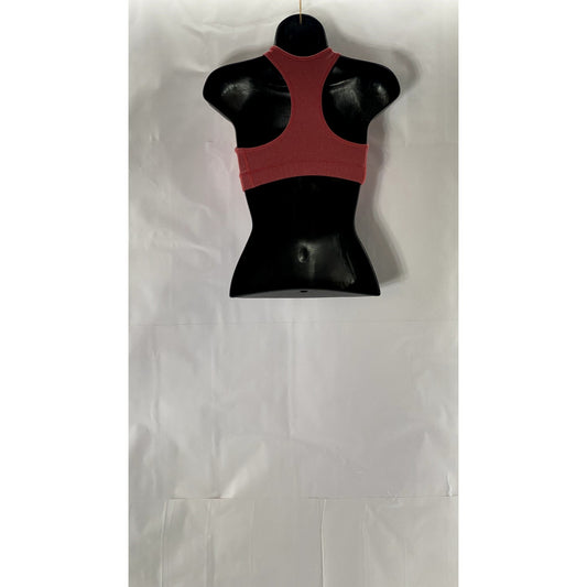 NIKE Women's Red Swoosh Scoop-Neck Dri-Fit Racerback Sports Bra SZ XS