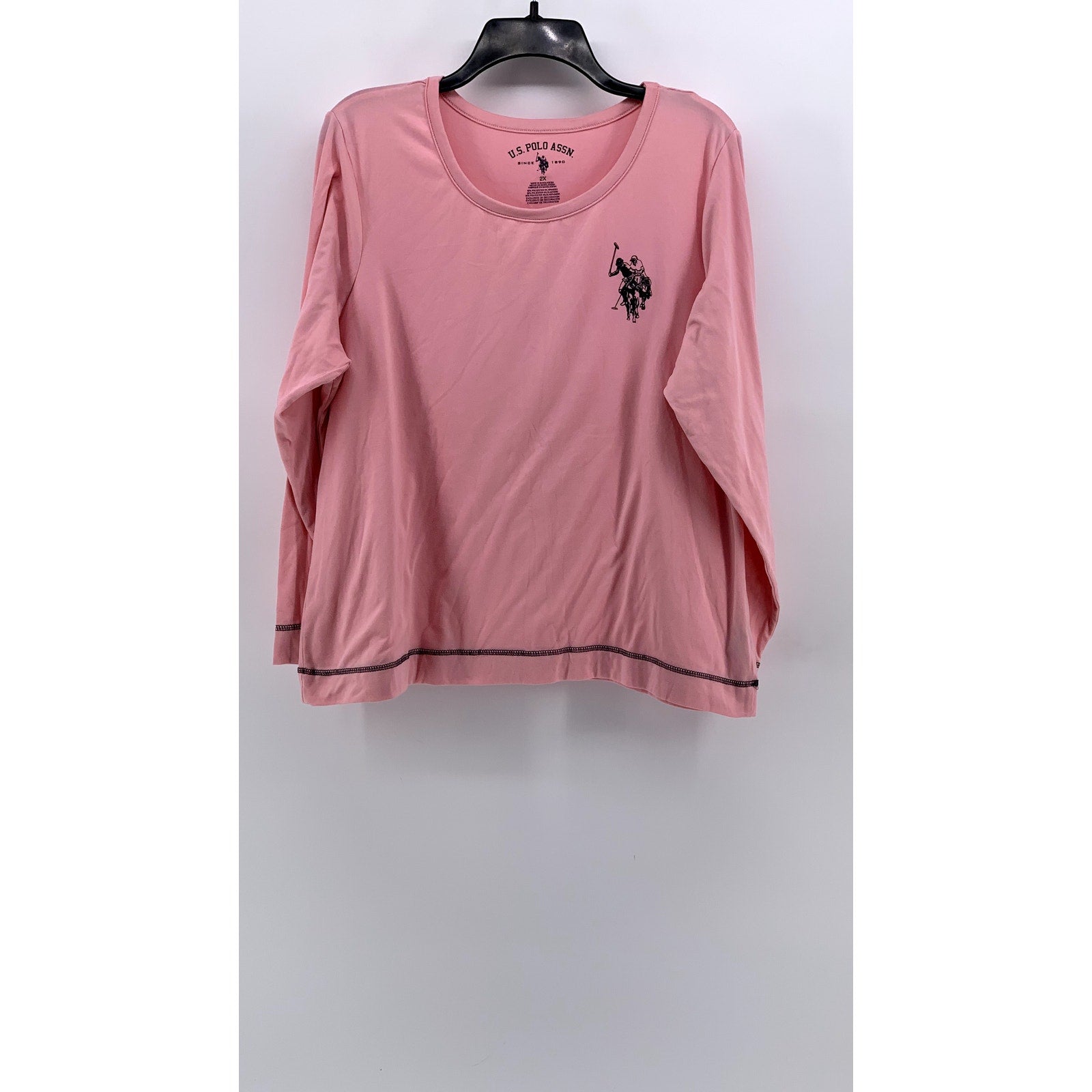 U.S POLO ASSN. Women's Plus Light Pink Long Sleeve Top SZ 2X